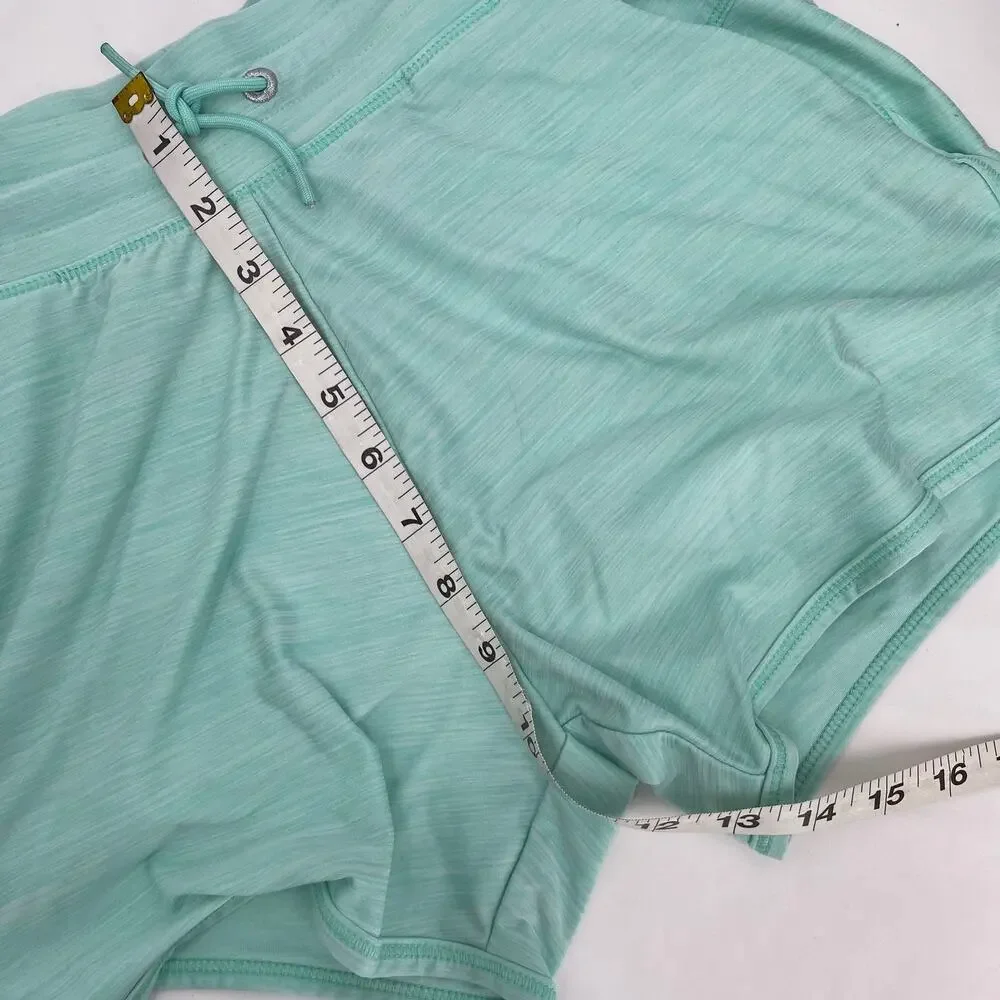 All in Motion Activewear Running Elastic Waist Shorts Green Girl's Size XL 14/16